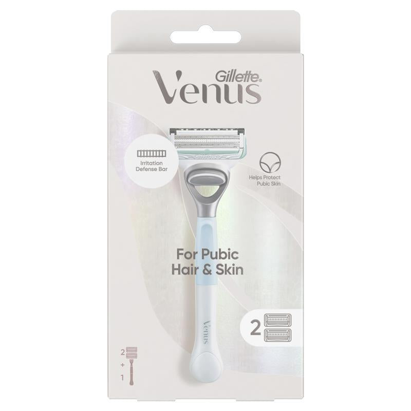 Gillette Venus For Pubic Hair & Skin Razor Handle + 2 Blades