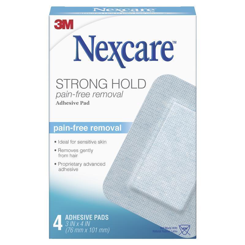 Nexcare Strong Hold Pain-Free Removal Adhesive Pads 4 Pack