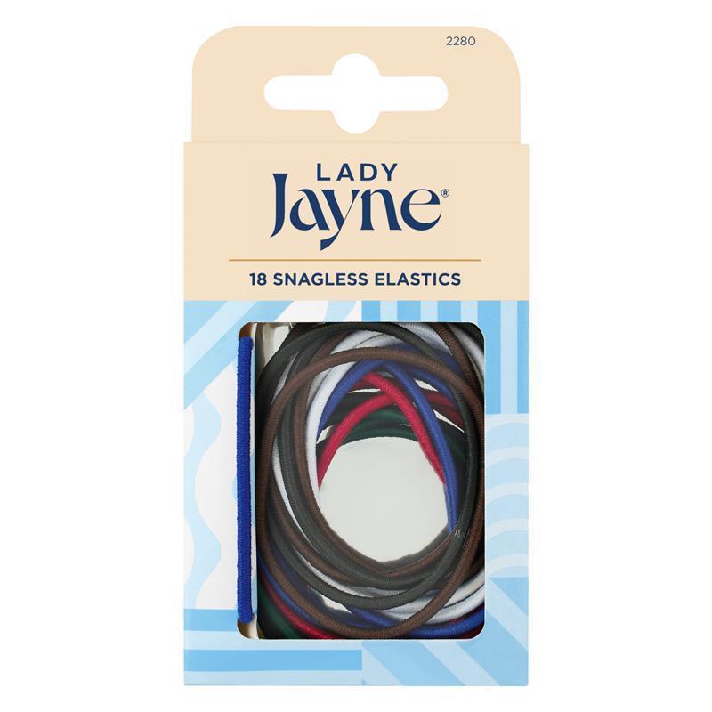 Lady Jayne Snagless Elastics, Assorted, Pack 18
