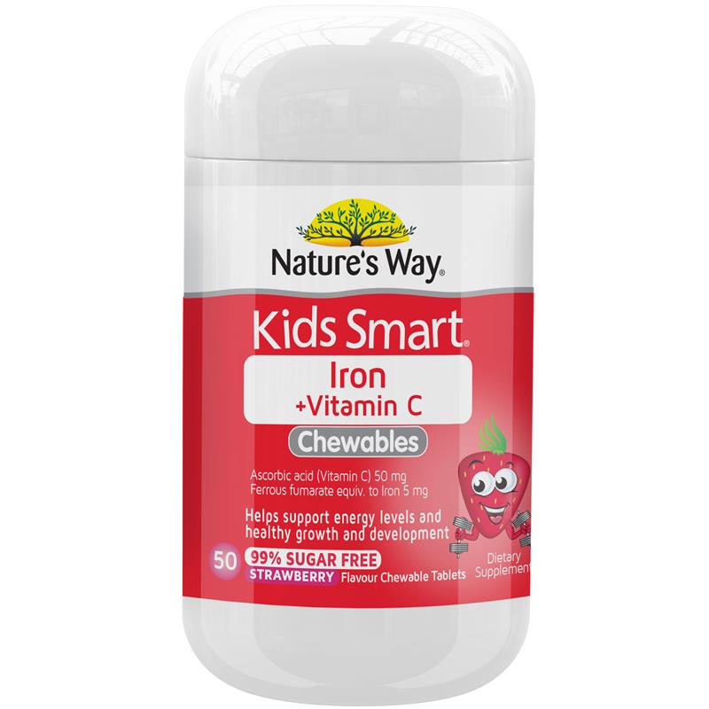 Nature's Way Kids Smart Iron Chewable 50 Tablets