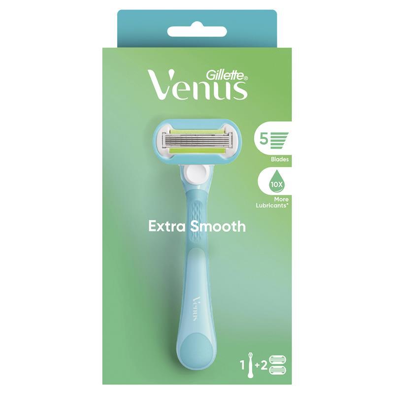 Gillette Venus Extra Smooth Razor Handle + 2 Blades