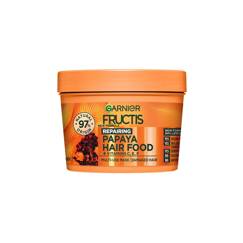 Garnier Fructis Hair Food Repairing Papaya 3-in-1 Mask Treatment for Damaged Hair 390ml