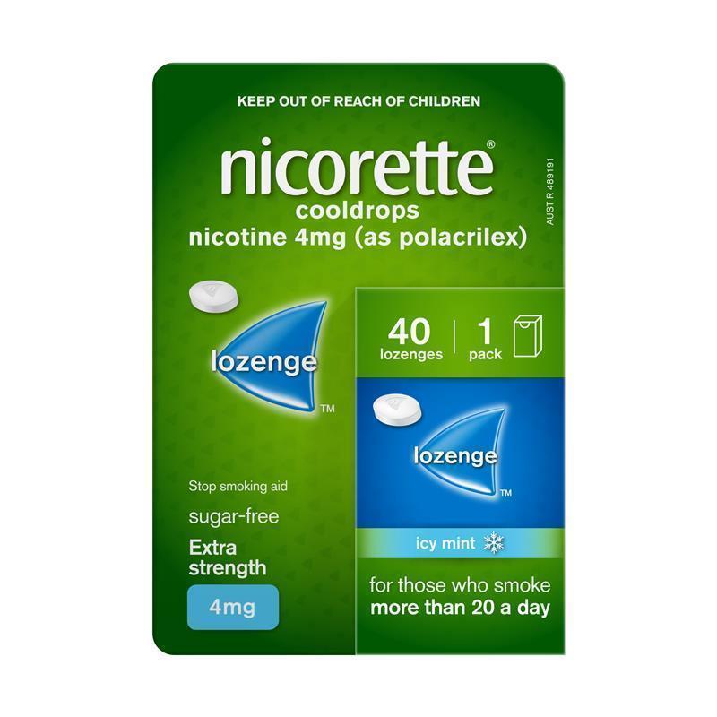 Nicorette Cooldrops Icy Mint 4mg 40 Lozenges