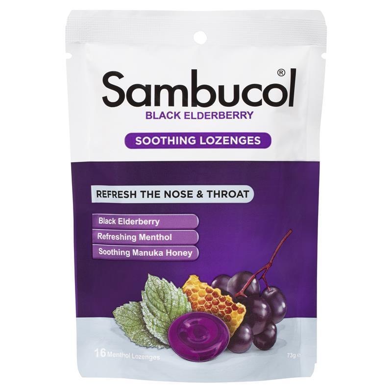 Sambucol Soothing Nose & Throat Lozenges - 16 Pack