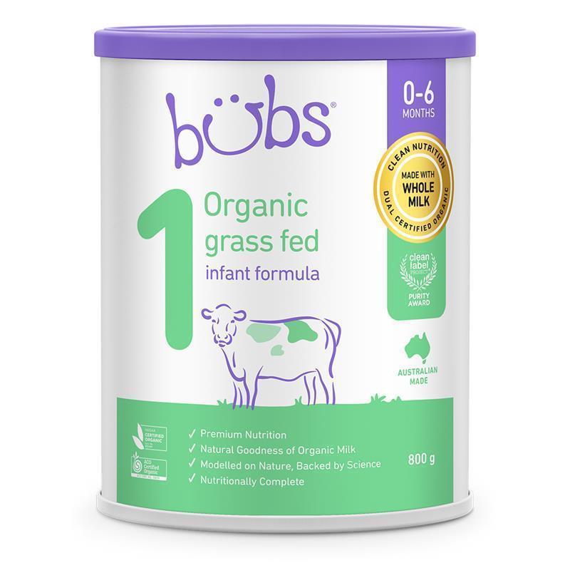 Bubs Organic Grass Fed Stage 1 Infant Milk Formula 800g