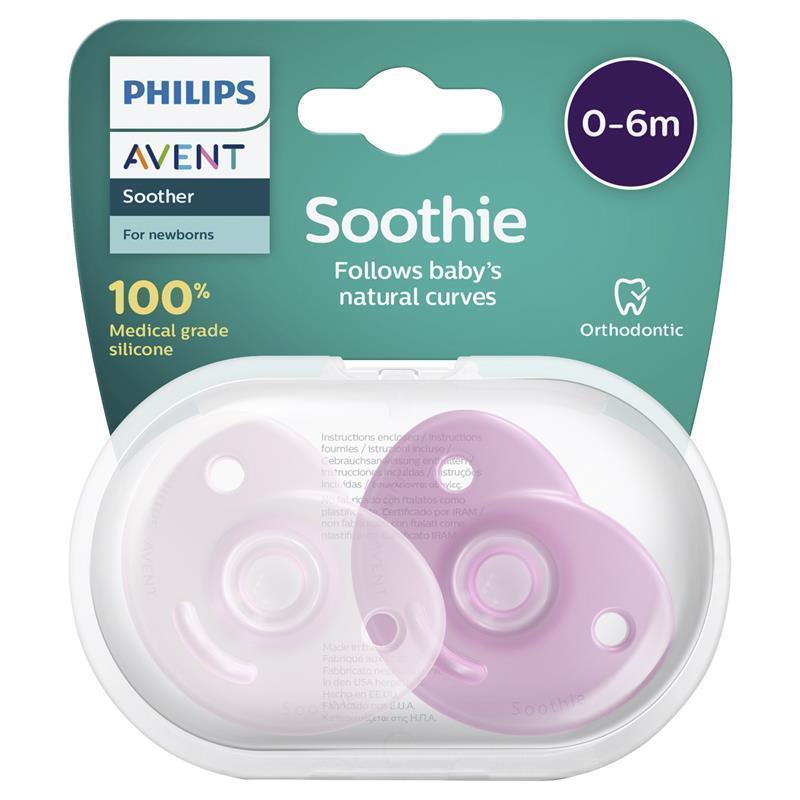 Avent Soothie 0-6 Months Pink 2 Pack