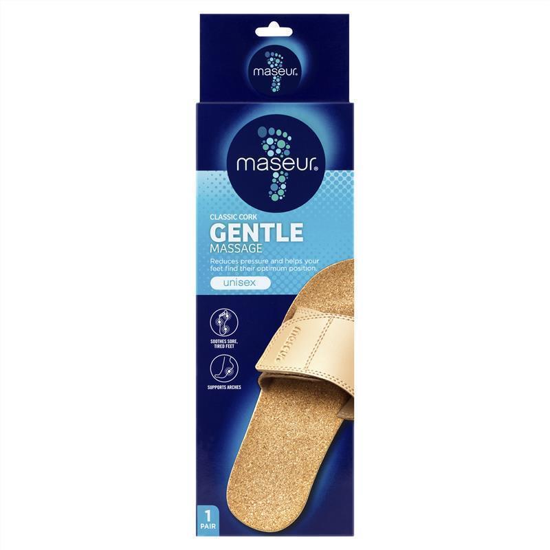 Maseur Gentle Massage Sandal Beige Size 10 Unisex
