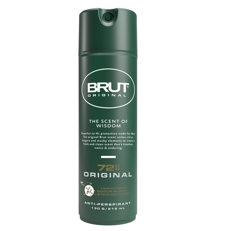 Brut Original 72 Hr Long-Lasting Antiperspirant Deodorant for Men, 130g