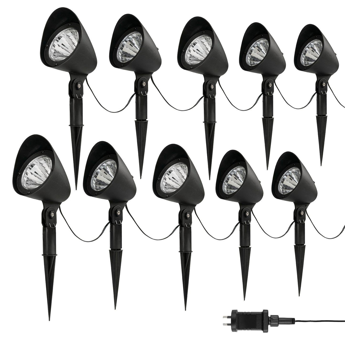 Brilliant Westbury LED Garden Light Kit - 10 Pack - 1W - 12V - Black - 28m