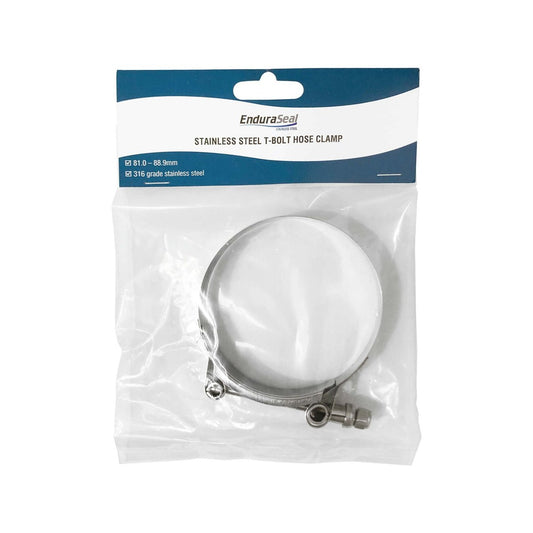 Enduraseal Stainless Steel T Bolt Hose Clamp 81-89mm - Grade 316