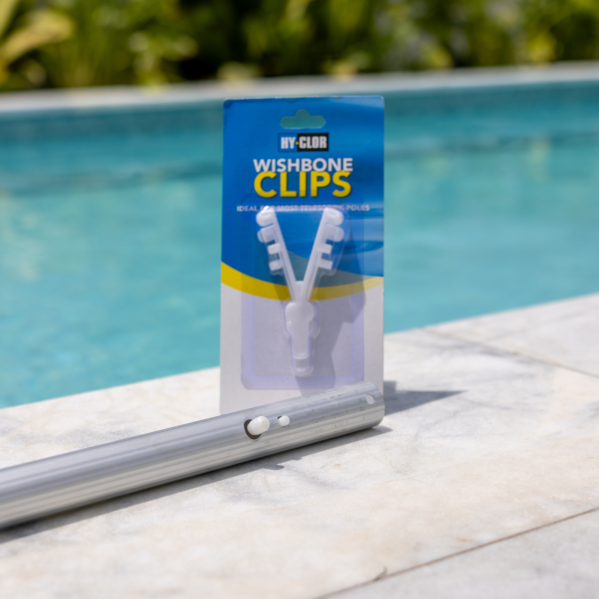 Hy-Clor Wishbone Clips - Telescopic Pole Attachments - 2 Pack - Durable