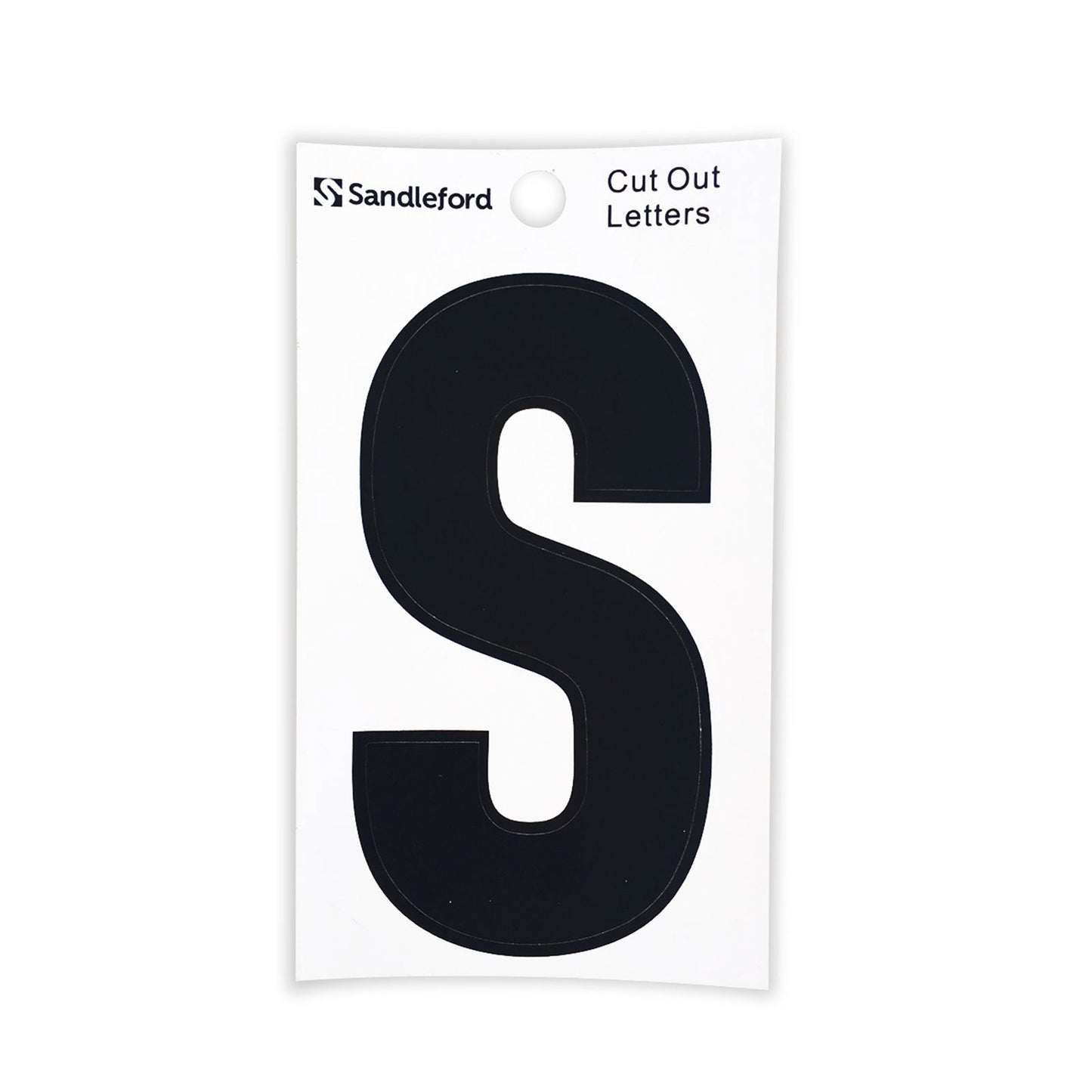 Sandleford Black Cut Out Self Adhesive House Letter S - 85mm