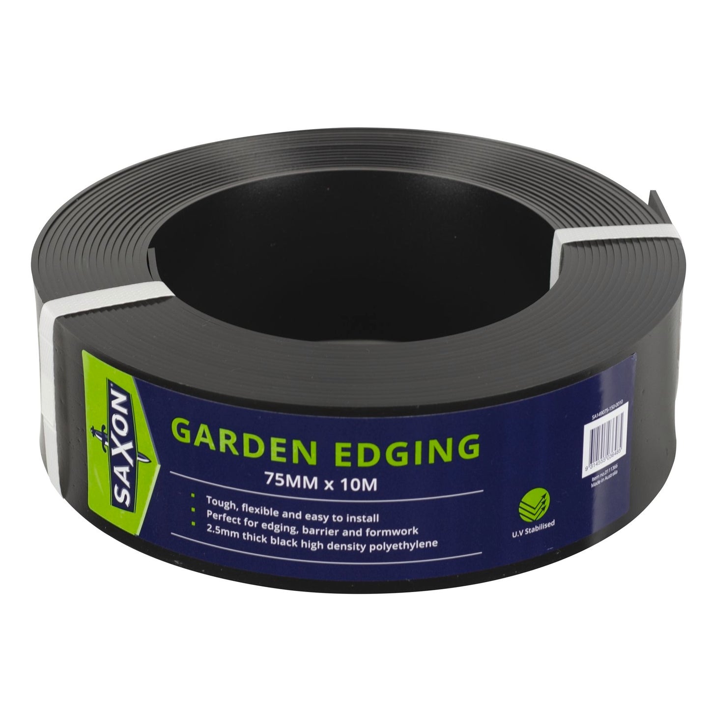 Saxon Garden Edge - 75mm x 10m - Black