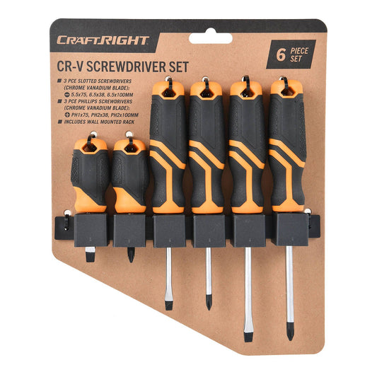 Craftright Screwdriver Set - 6 Piece - 215 x 265mm