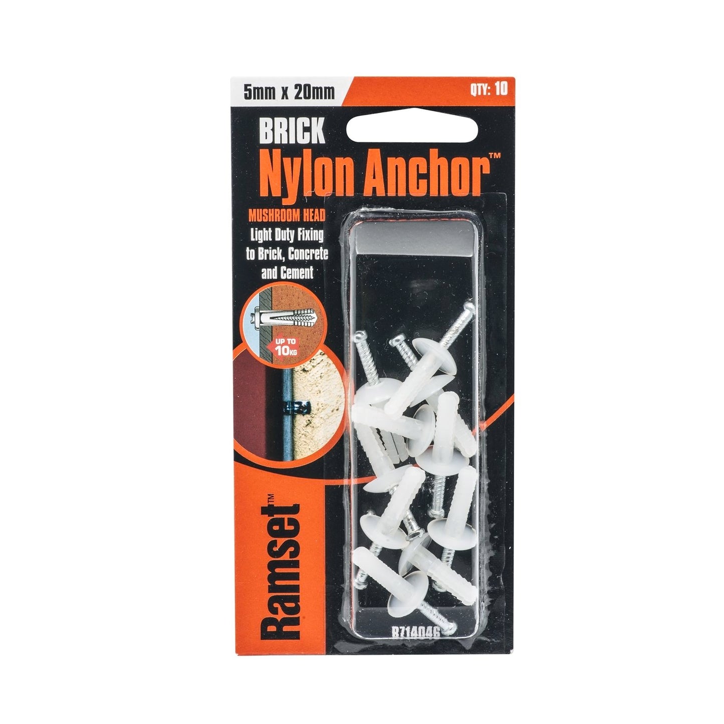 Ramset Nylon Anchor - 5 x 20mm - 10 Pack