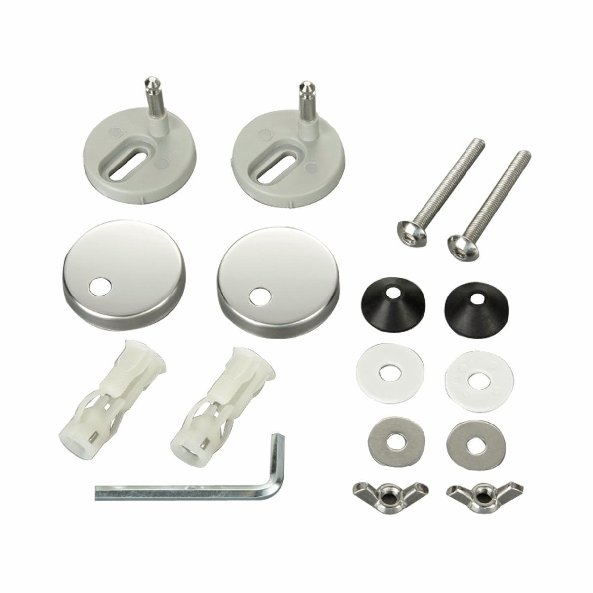 Kinetic Toilet Seat Fixing Kit - Easy Install - Plastic & Steel - Durable