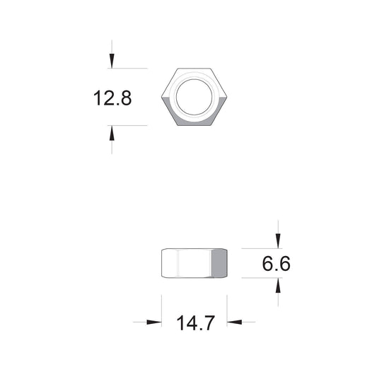 Zenith Zinc Plated Hex Nut M8