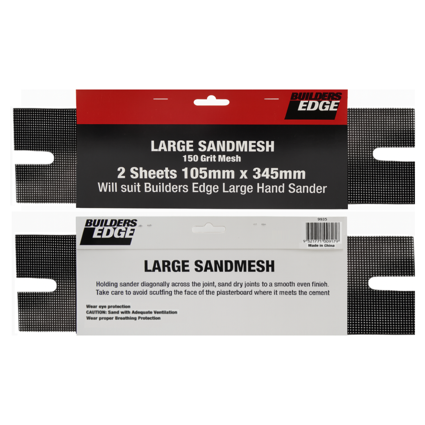Builders Edge Large Sand Mesh - 105 x 345mm - 2 Pack