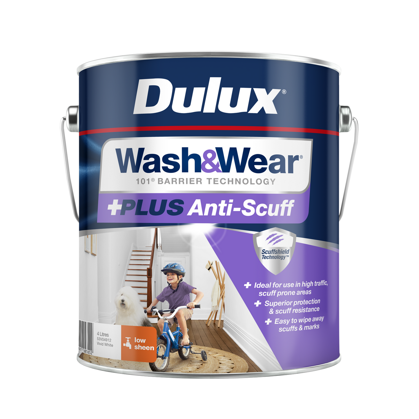 Dulux Vivid White Low Sheen Interior Paint - 4L
