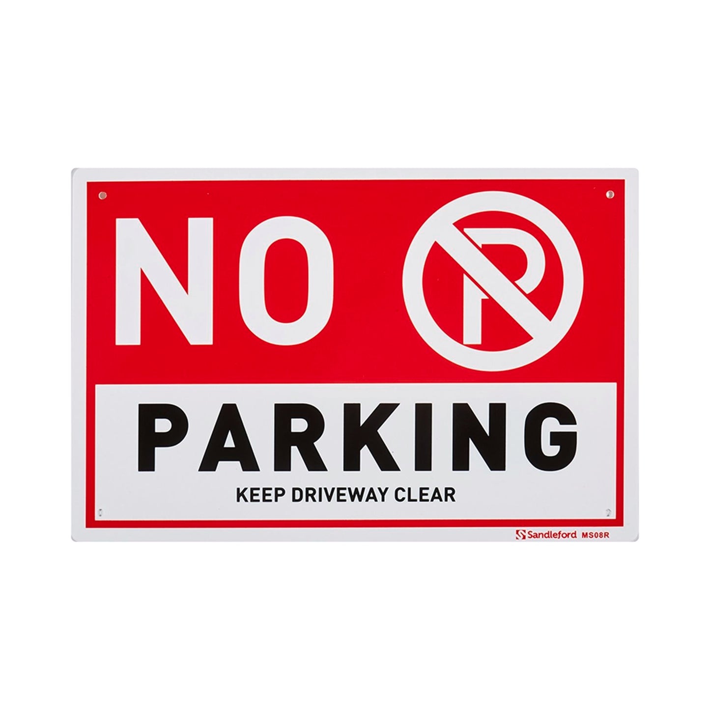 Sandleford No Parking Plastic Sign - 300 x 200mm