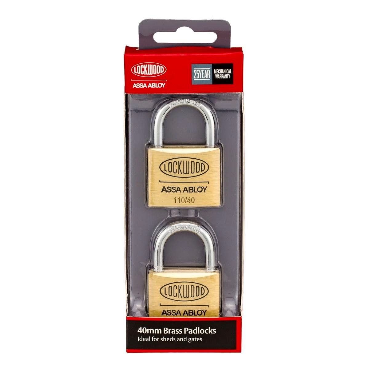 Lockwood 40mm Solid Brass 110 Series Padlock - Durable - Secure