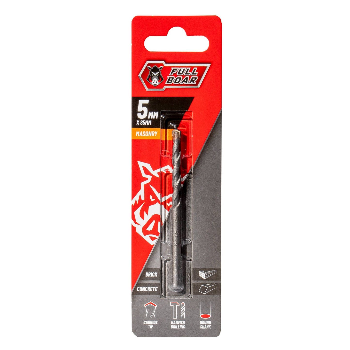 Full Boar TCT Masonry Drill Bit - 5mm