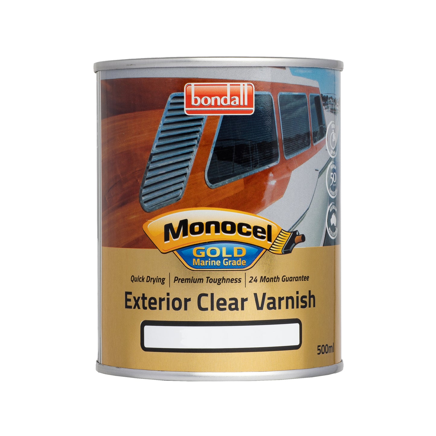 Bondall Gloss Monocel Gold Marine Grade Exterior Clear Varnish - 500ml