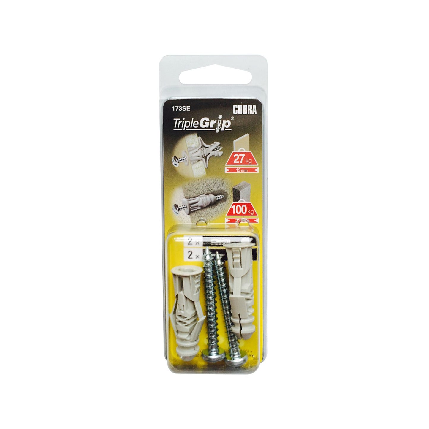 Cobra Triple Grip Anchor Screws - 6mm - 2 Pack