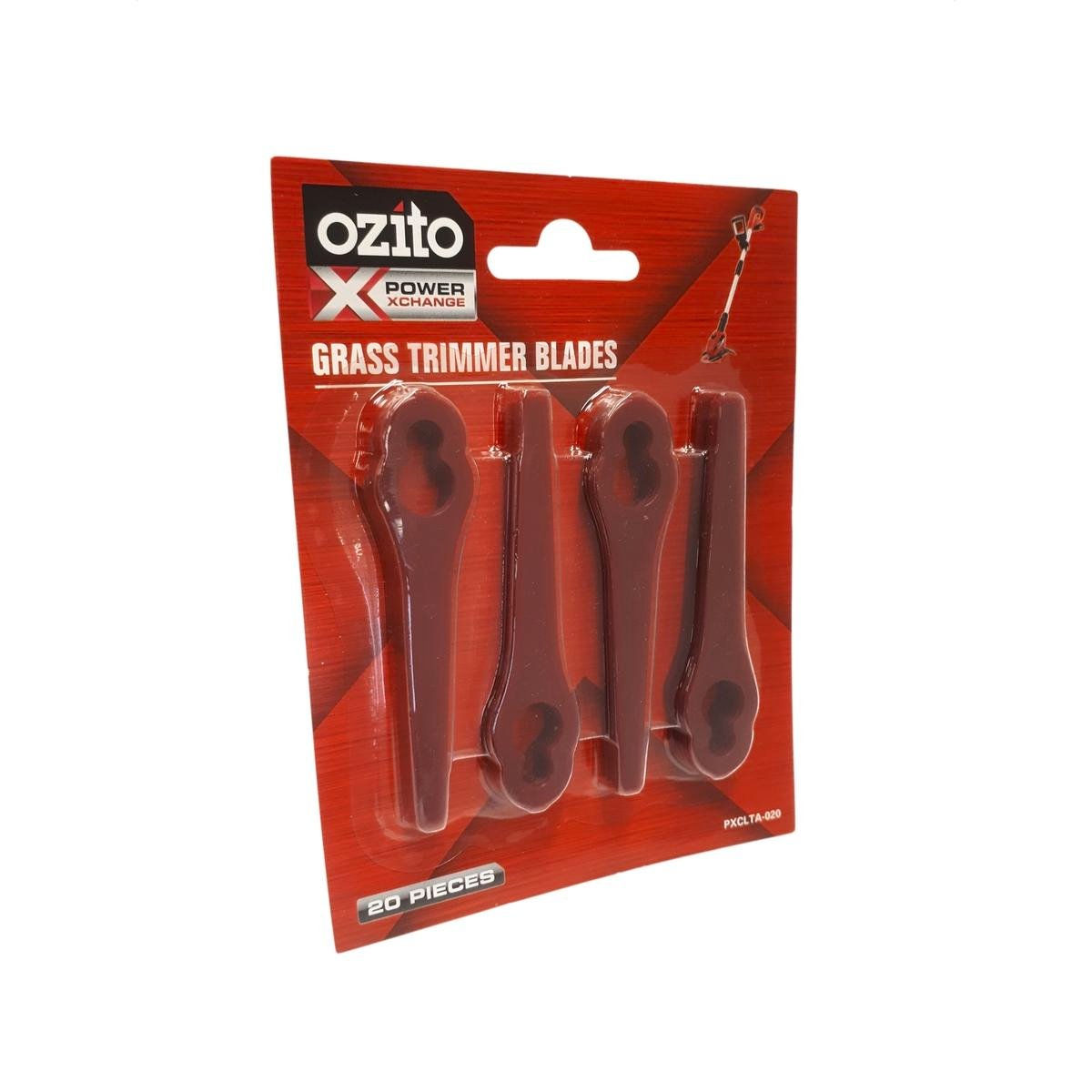Ozito Grass Trimmer Blades 20 Pack Plastic Easy Change Red