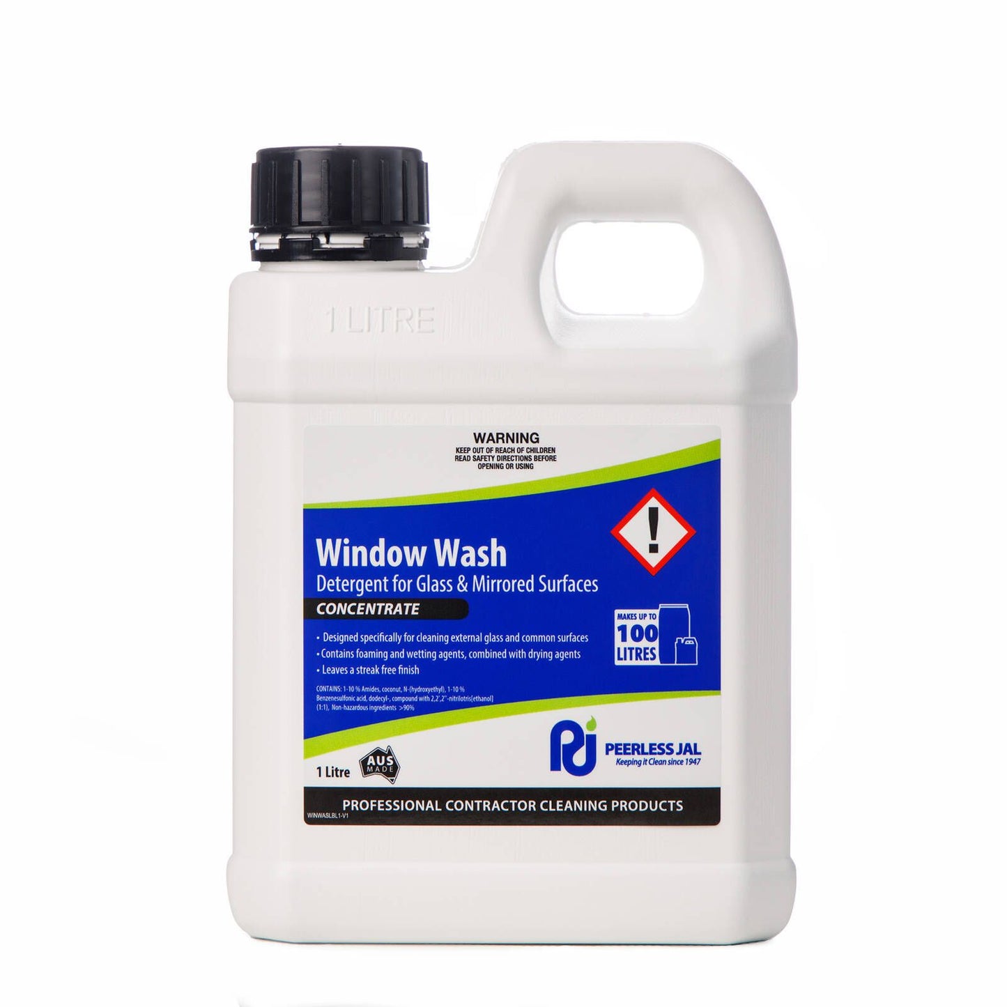 Peerless JAL Window Wash Concentrate - 1L