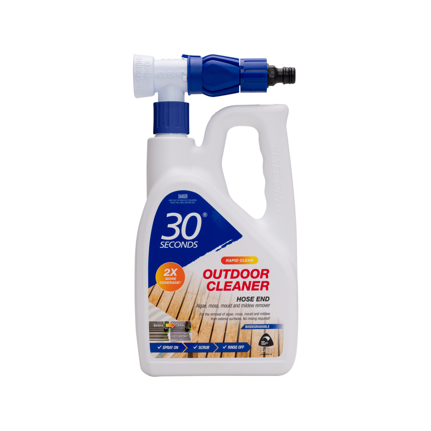 30 Seconds Outdoor Cleaner with Rapid Hose End Technology - 2L