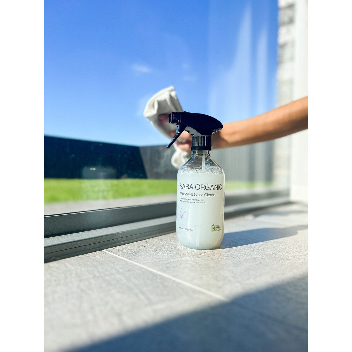Saba Organics Window & Glass Cleaner Tasmanian Lavender 500ml