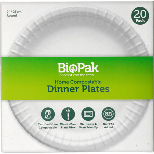 Biopak Dinner Plates Dinner Plates 23cm 20 Pack