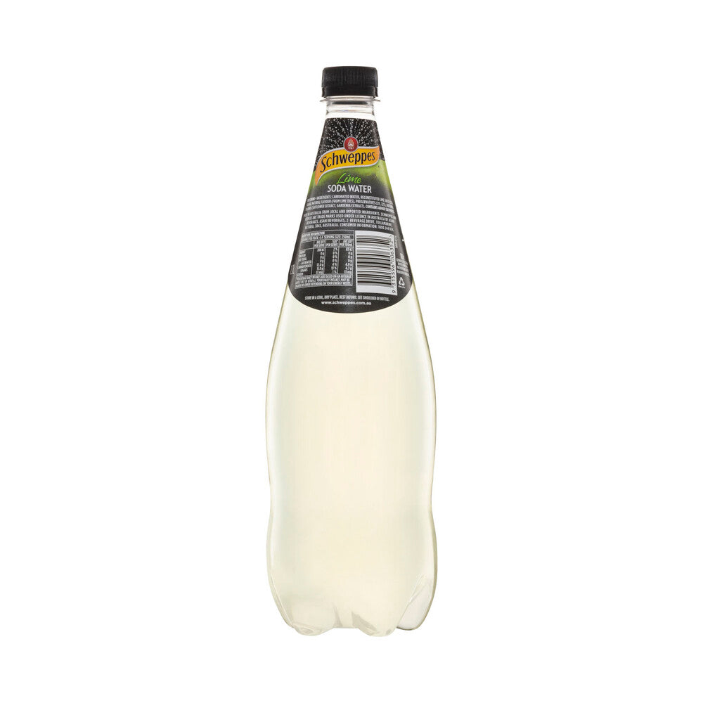 Schweppes Lime Soda Water With Lime Juice Bottle - 1.1L