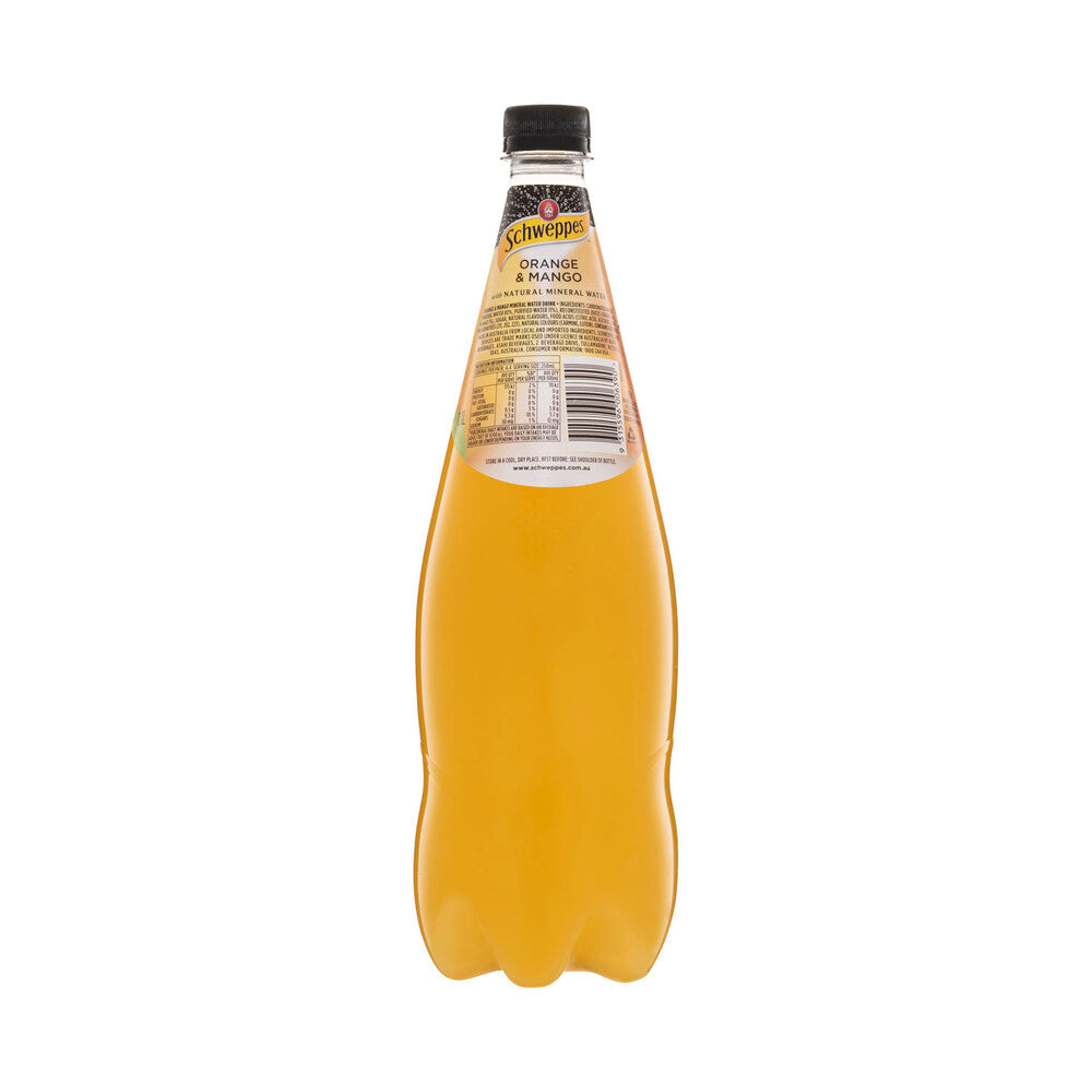 Schweppes Orange Mango Natural Mineral Water Bottle - 1.1L