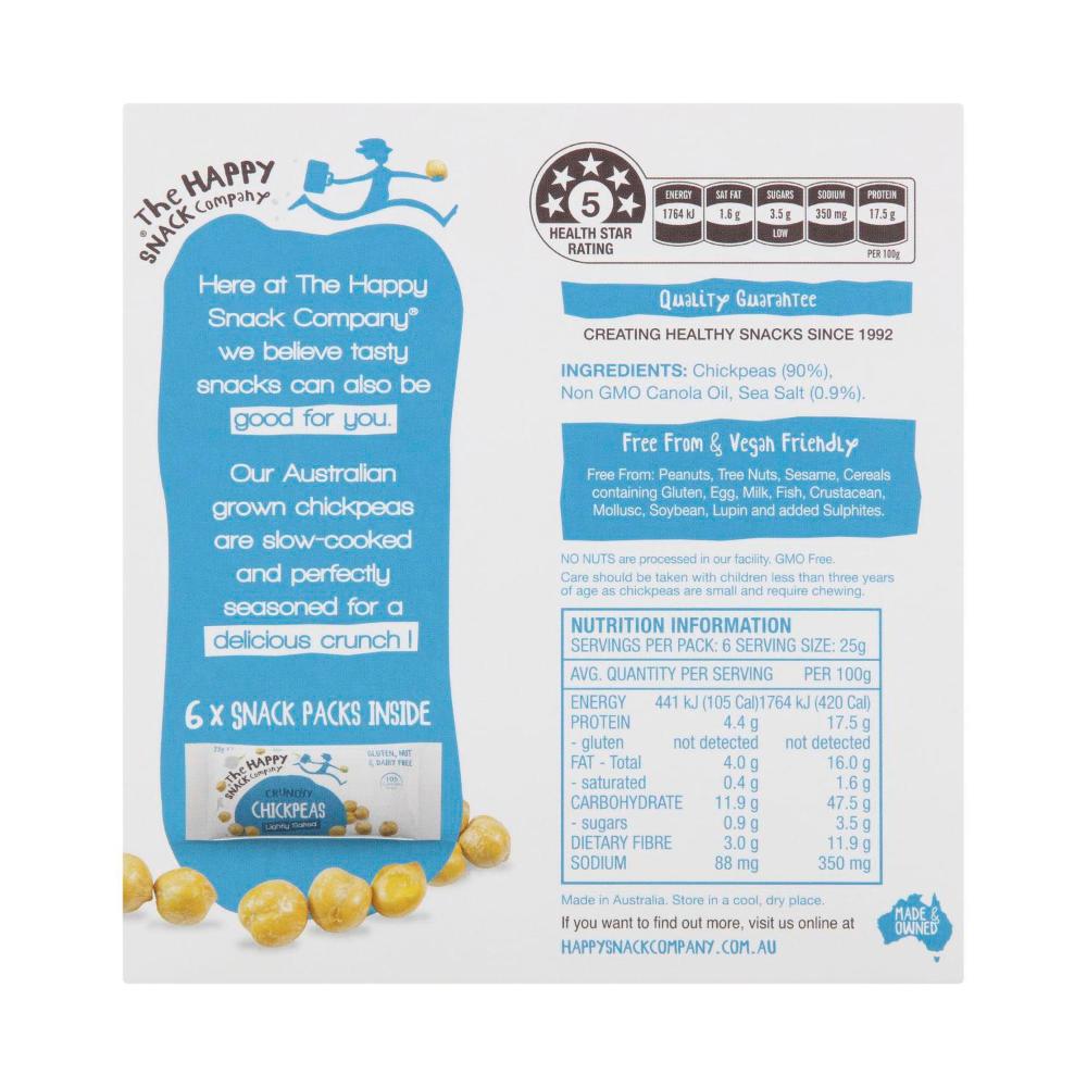 Happy Snack Company Chickpeas Lightly Salted - 150g