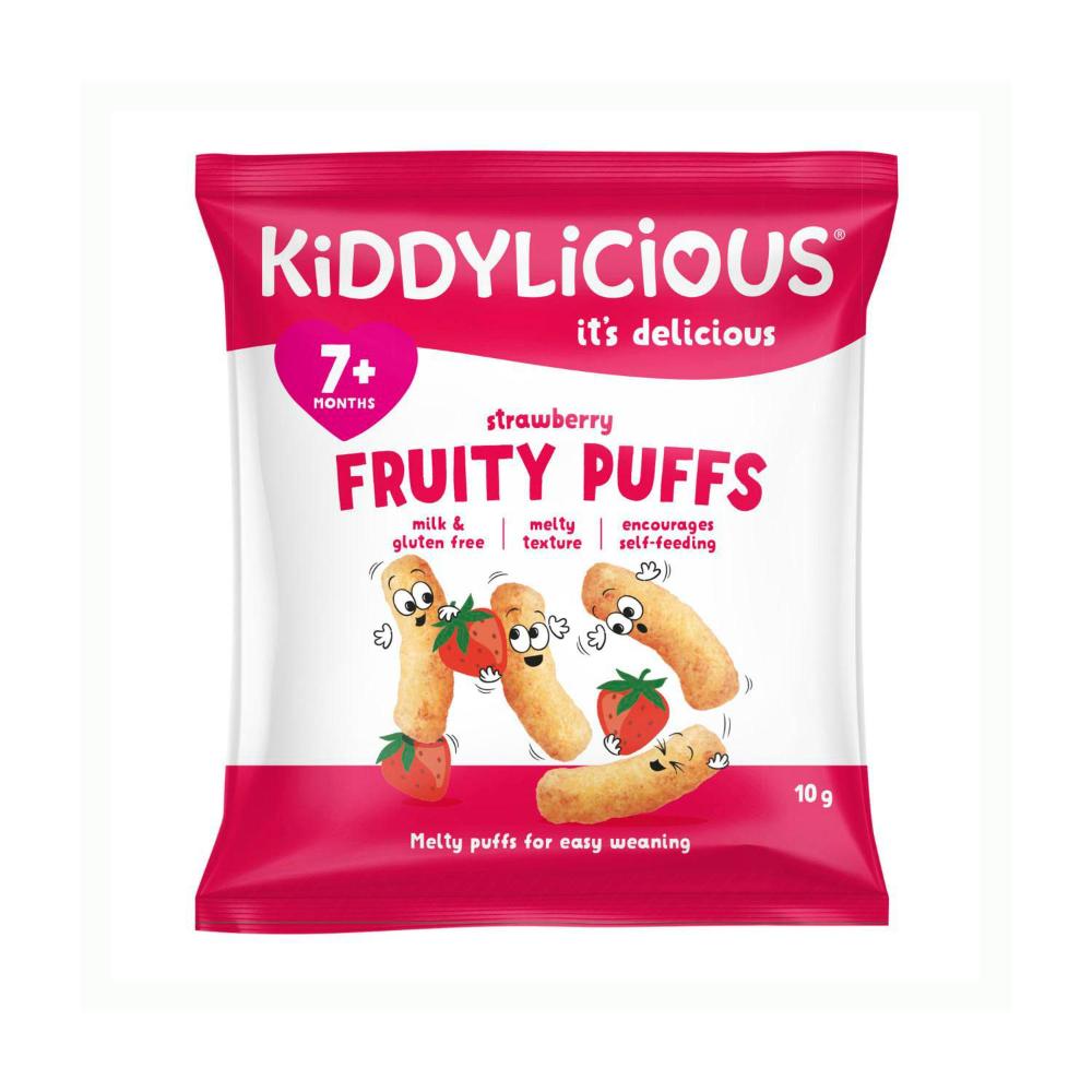 Kiddylicious Strawberry Fruity Puffs - 10g