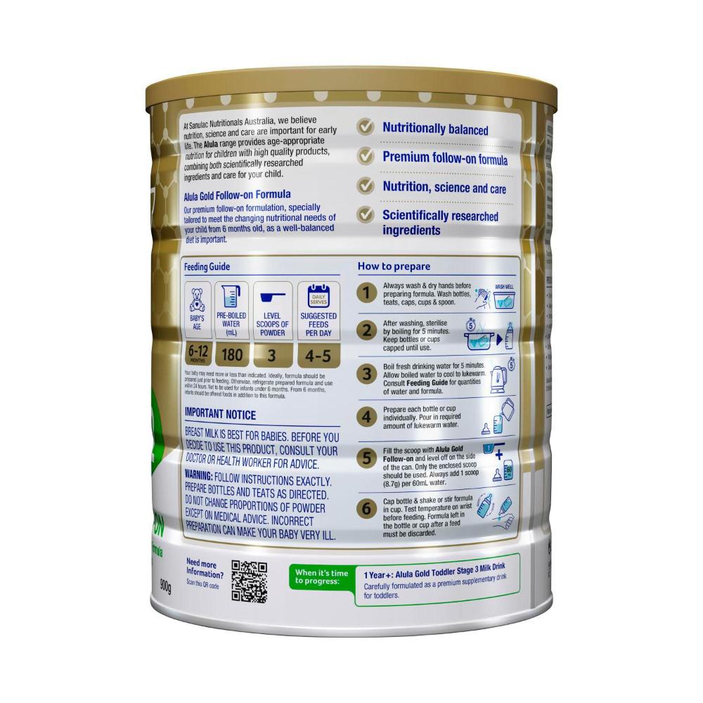 Alula Gold Follow-on Formula 6-12 Months - 900g