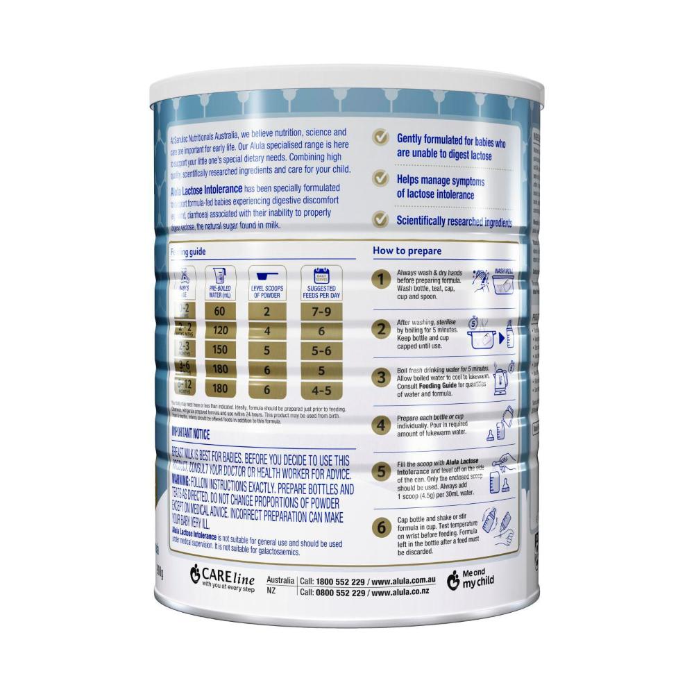 Alula Gold Lactose Intolerance 0-12 Months Infant Formula - 900g