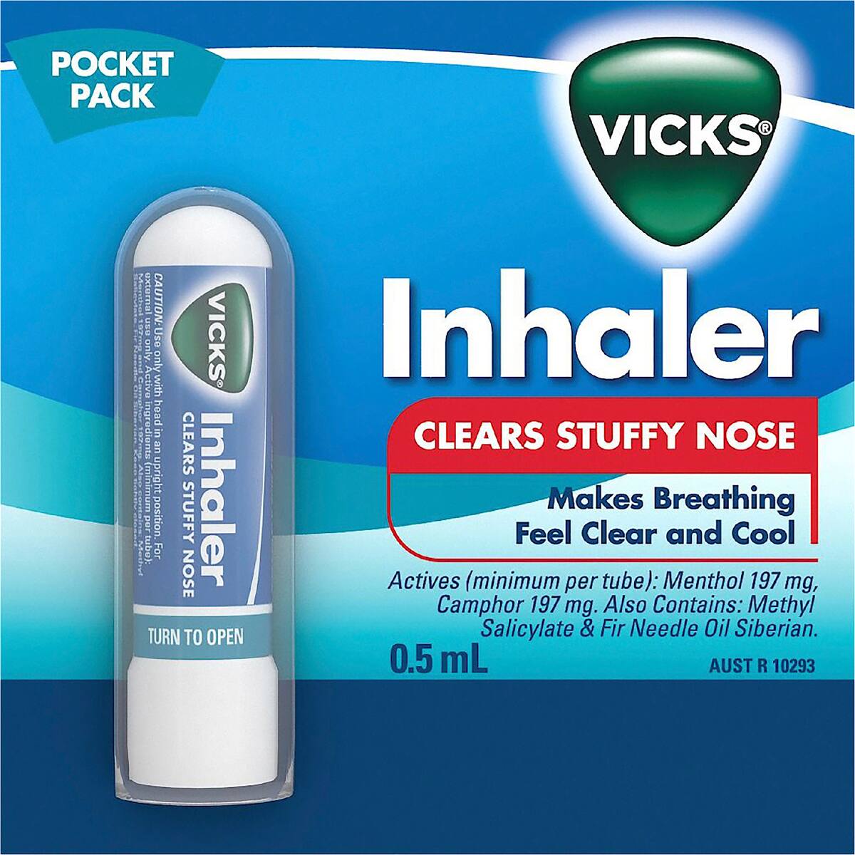 Vicks Nasal Decongestant Inhaler 0.5ml