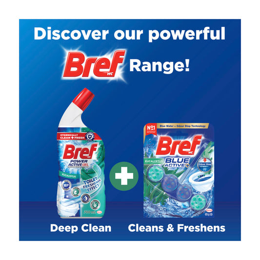 Bref Blue Active Rim Block Eucalyptus Toilet eaner - 50g