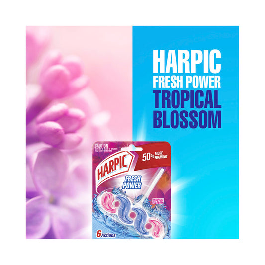 Harpic Fresh Power Rimblock Tropical Blossom Toilet eaner - 39g