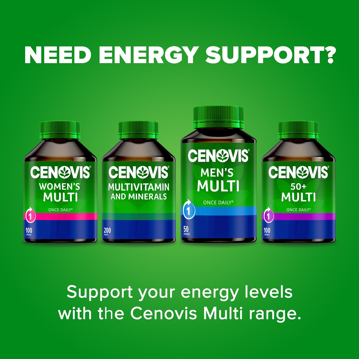 Cenovis Mens Once Daily Multivitamin Capsules 50 Pack