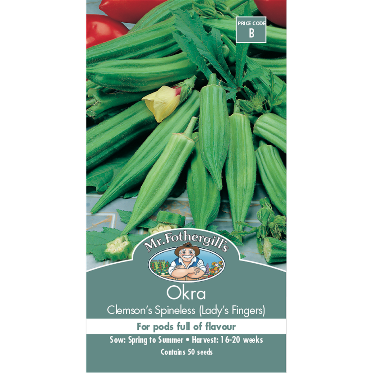 Mr Fothergill S Lady S Finger Okra Seeds - 75mm Green - Versatile Flavor