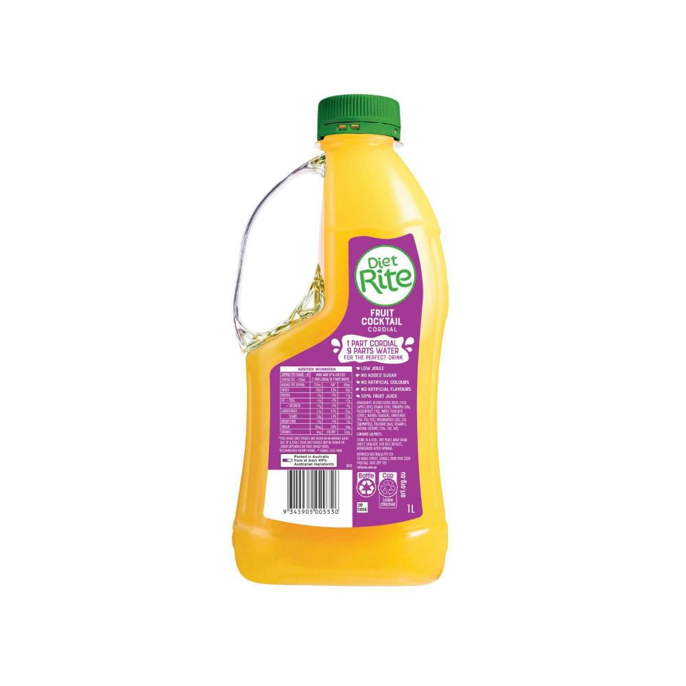 Diet Rite Fruit Cocktail Cordial - 1L