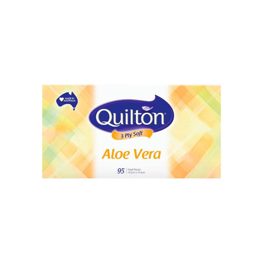 Quilton 3 Ply Aloe Vera Facial Tissues - 95 Pack