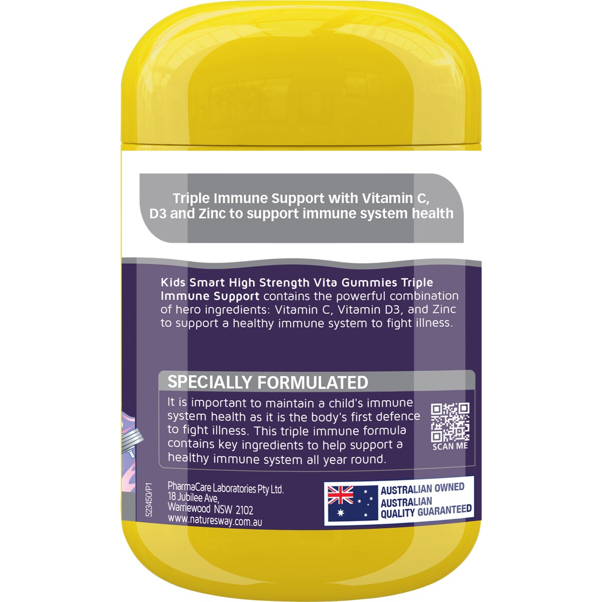 Natures Way Kids Smart High Strength Vita Gummies Triple Immune Support 50 Pack