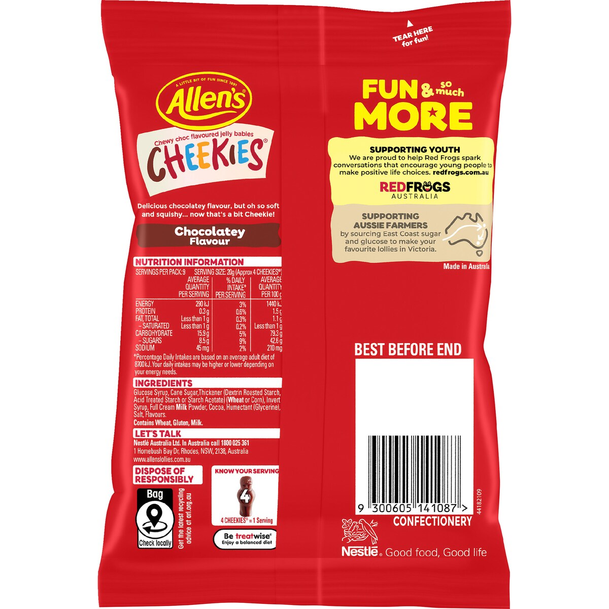 Allen's Cheekies Lollies Bag 190g