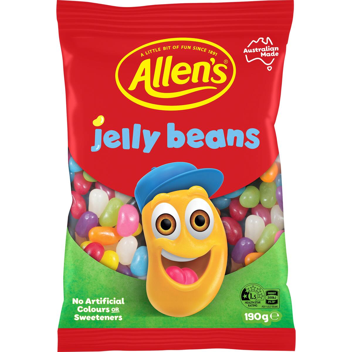 Allen's Jelly Beans Lollies Bag 190g