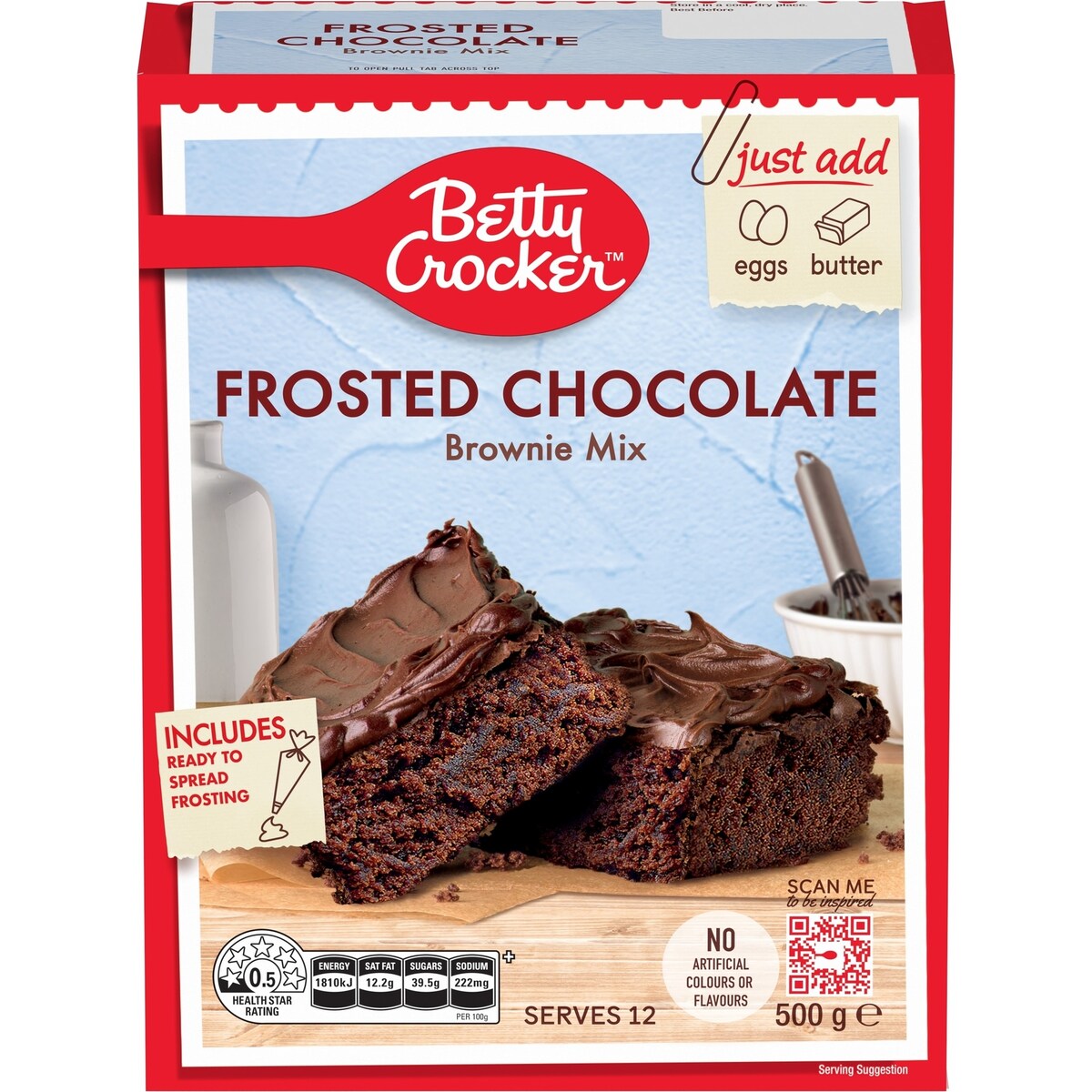 Betty Crocker Frosted Chocolate Brownie Mix Frosted Chocolate 500g